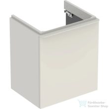   Geberit SMYLE SQUARE 53,6x43,3x61,7 cm-es 1 ajtós alsószekrény 500.259.01.1 mosdóhoz,jobbos,fényes homokszürke 500.365.JL.1