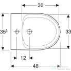 Geberit SELNOVA COMPACT fali bidé,fehér 500.368.01.7