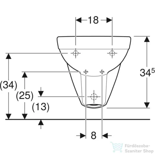 Geberit SELNOVA COMPACT fali bidé,fehér 500.368.01.7