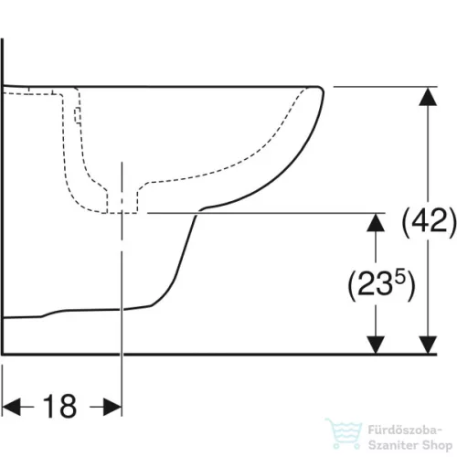 Geberit SELNOVA COMPACT fali bidé,fehér 500.368.01.7