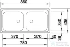 Blanco TOP ET 8 x 4 rozsdamentes acél mosogató medence, natúr 500372