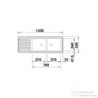 Blanco TOP EZS 12 x 4-2 rozsdamentes acél mosogató medence, natúr 500374