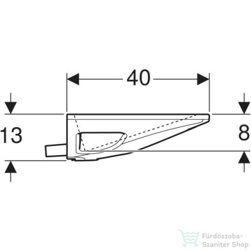 Geberit ONE 90x40 cm-es mosdó csaplyuk-és túlfolyó nélkül,KeraTect mázzal,szálcsiszolt króm takarólappal,fehér 500.390.01.2