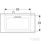 Geberit ONE 75x40 cm-es mosdó One bútorhoz csaplyuk-és túlfolyó nélkül,KeraTect mázzal,fényes fehér takarólappal,fehér 500.391.01.3