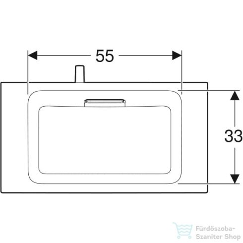 Geberit ONE 75x40 cm-es mosdó One bútorhoz csaplyuk-és túlfolyó nélkül,KeraTect mázzal,fényes fehér takarólappal,fehér 500.391.01.3