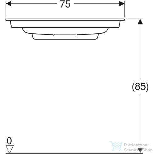 Geberit ONE 75x40 cm-es mosdó One bútorhoz csaplyuk-és túlfolyó nélkül,KeraTect mázzal,fényes fehér takarólappal,fehér 500.391.01.3