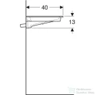 Geberit ONE 75x40 cm-es mosdó One bútorhoz csaplyuk-és túlfolyó nélkül,KeraTect mázzal,fényes fehér takarólappal,fehér 500.391.01.3