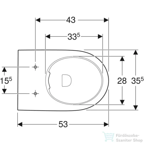 Geberit SELNOVA perem nélküli,vario kifolyású,mélyöblítésű,falhoz tolható álló wc,fehér 500.393.01.7