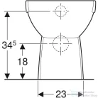 Geberit SELNOVA perem nélküli,vario kifolyású,mélyöblítésű,falhoz tolható álló wc,fehér 500.393.01.7