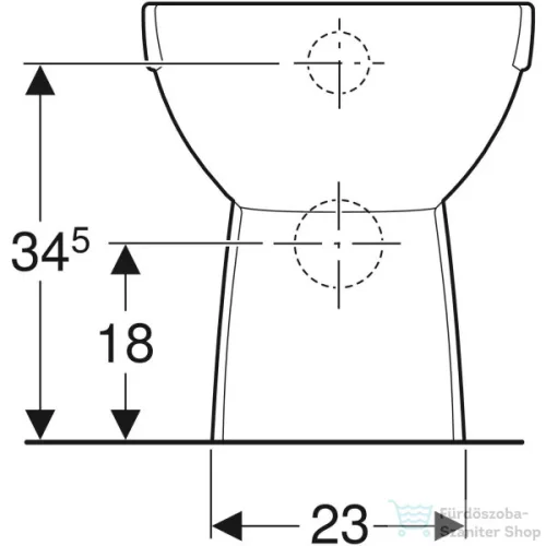 Geberit SELNOVA perem nélküli,vario kifolyású,mélyöblítésű,falhoz tolható álló wc,fehér 500.393.01.7