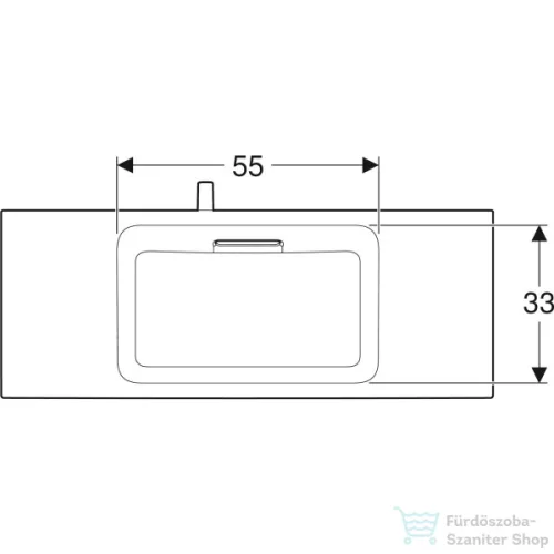 Geberit ONE 105x40 cm-es mosdó One bútorhoz csaplyuk-és túlfolyó nélkül,KeraTect mázzal,szálcsiszolt króm takarólappal,fehér 500.396.01.2