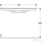 Geberit ONE 105x40 cm-es mosdó One bútorhoz csaplyuk-és túlfolyó nélkül,KeraTect mázzal,szálcsiszolt króm takarólappal,fehér 500.396.01.2