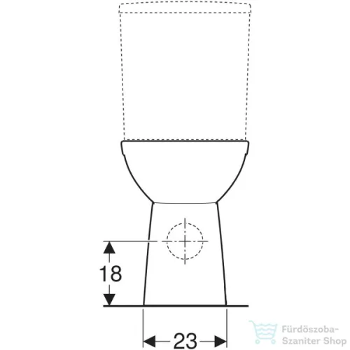 Geberit SELNOVA COMFORT magasított,perem nélküli,hátsó kifolyású,mélyöblítéses monoblokkos wc,fehér 500.486.01.7