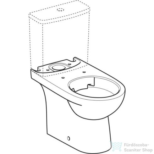 Geberit SELNOVA perem nélküli,vario kifolyású,mélyöblítéses monoblokkos wc,fehér 500.488.01.7