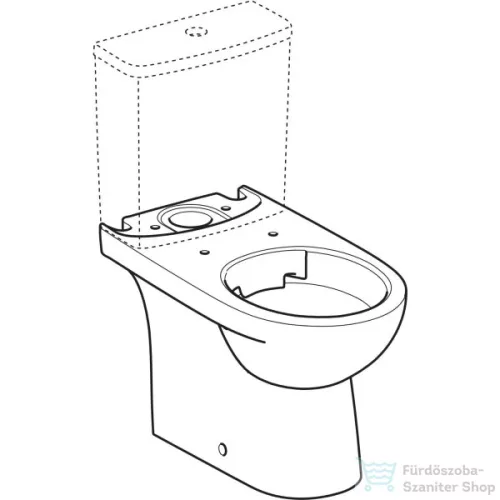 Geberit SELNOVA perem nélküli,vario kifolyású,mélyöblítéses monoblokkos wc,fehér 500.488.01.7