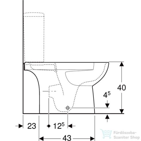 Geberit SELNOVA perem nélküli,vario kifolyású,mélyöblítéses monoblokkos wc,fehér 500.488.01.7