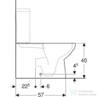 Geberit SELNOVA SQUARE vario kifolyású,perem nélküli mélyöblítéses monoblokkos wc,fehér 500.489.01.7