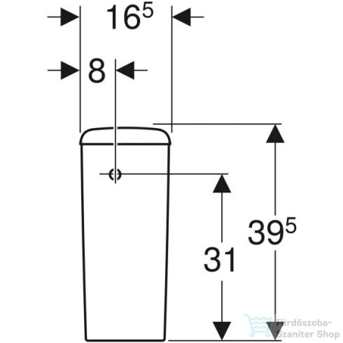Geberit Selnova Square wc tartály oldalsó bekötéssel,fehér 500.490.01.1