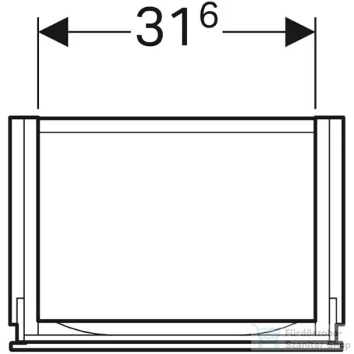 Geberit Xeno² 38x52,5x26,5 cm-es 1 ajtós alsószekrény mosdó nélkül,matt szürke 500.502.00.1