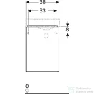 Geberit Xeno² 38x52,5x26,5 cm-es 1 ajtós alsószekrény mosdó nélkül,matt szürke 500.502.00.1