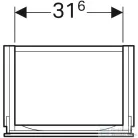 Geberit Xeno² 38x52,5x26,5 cm-es 1 ajtós alsószekrény mosdó nélkül,faerezetes szürke 500.502.43.1