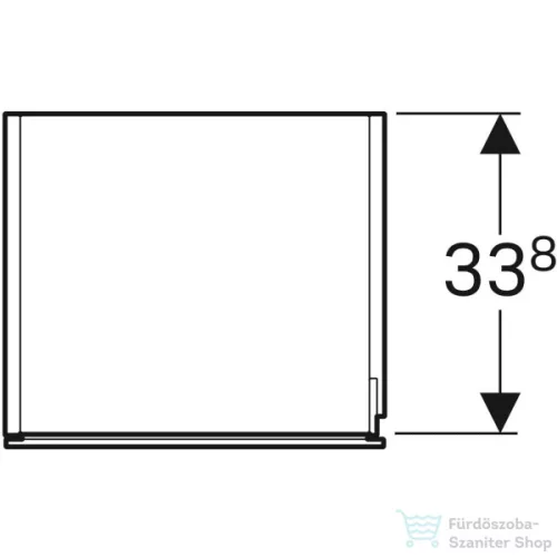 Geberit Xeno² 40x35,1x170 cm-es 1 ajtós oldalsó szekrény belső tükörrel,fényes fehér 500.503.01.1