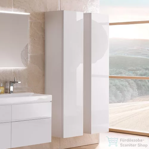 Geberit Xeno² 40x35,1x170 cm-es 1 ajtós oldalsó szekrény belső tükörrel,fényes fehér 500.503.01.1