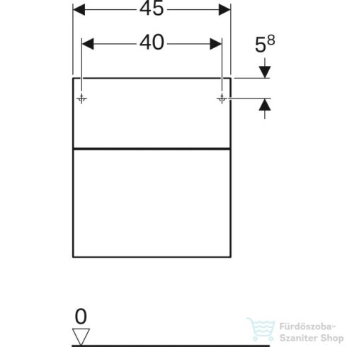 Geberit ICON 45x46,2x51 cm-es 2 fiókos oldalsó szekrény,fényes fehér 500.504.01.1