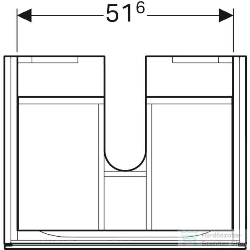 Geberit XENO² 58x46,2x22 cm-es 1 fiókos alsószekrény LED világítással,matt szürke 500.505.00.1