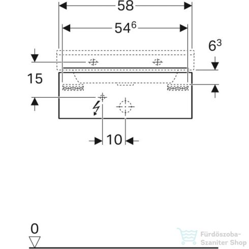 Geberit XENO² 58x46,2x22 cm-es 1 fiókos alsószekrény LED világítással,matt szürke 500.505.00.1