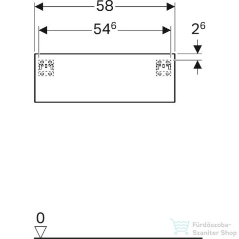 Geberit Xeno² 58x46,2x20 cm-es 1 fiókos oldalsó szekrény,faerezetes szürke 500.507.43.1