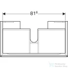 Geberit XENO² 88x46,2x22 cm-es 1 fiókos alsószekrény LED világítással,matt szürke 500.508.00.1
