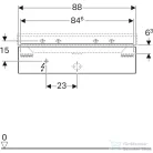 Geberit XENO² 88x46,2x22 cm-es 1 fiókos alsószekrény LED világítással,matt szürke 500.508.00.1