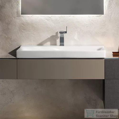 Geberit XENO² 88x46,2x22 cm-es 1 fiókos alsószekrény LED világítással,matt szürke 500.508.00.1