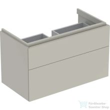   Geberit Xeno² 88x46,2 cm-es 2 fiókos alsószekrény mosdóhoz LED világítással,matt szürke 500.509.00.1