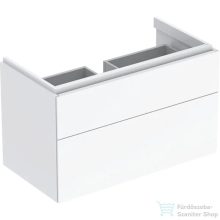   Geberit Xeno² 88x46,2 cm-es 2 fiókos alsószekrény mosdóhoz LED világítással,fényes fehér 500.509.01.1