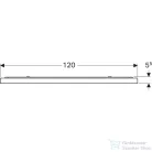 Geberit Xeno² 120x71 cm-es tükör LED világítással,szálcsiszolt alumínium 500.519.00.1