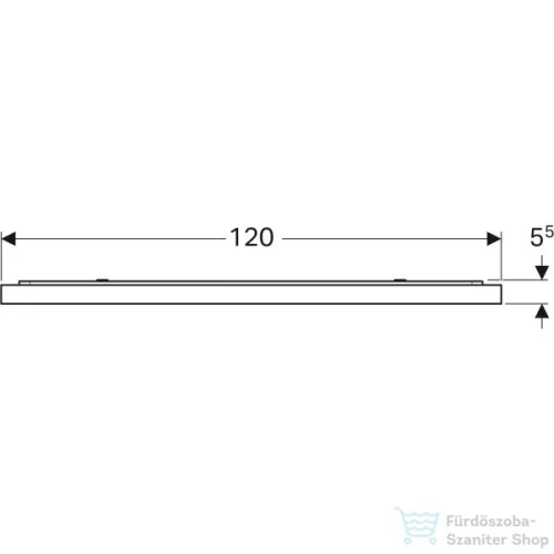 Geberit Xeno² 120x71 cm-es tükör LED világítással,szálcsiszolt alumínium 500.519.00.1