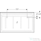 Geberit Xeno² 120x71 cm-es tükör LED világítással,szálcsiszolt alumínium 500.519.00.1