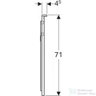 Geberit Xeno² 120x71 cm-es tükör LED világítással,szálcsiszolt alumínium 500.519.00.1