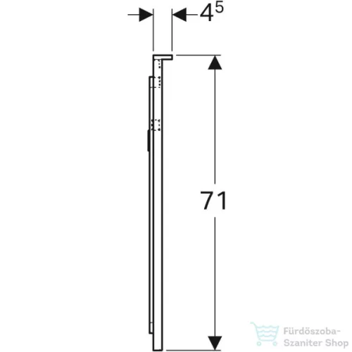 Geberit Xeno² 120x71 cm-es tükör LED világítással,szálcsiszolt alumínium 500.519.00.1