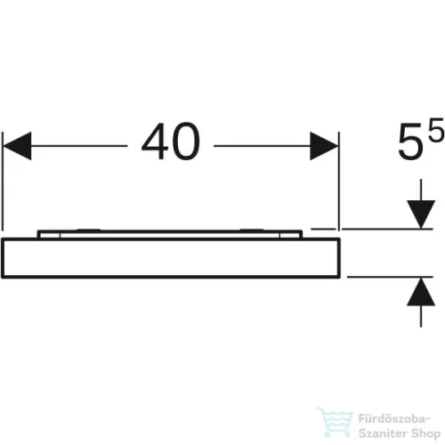 Geberit Xeno² 40x91 cm-es tükör LED világítással,szálcsiszolt alumínium 500.520.00.1