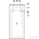 Geberit Xeno² 40x91 cm-es tükör LED világítással,szálcsiszolt alumínium 500.520.00.1