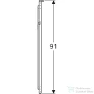 Geberit Xeno² 40x91 cm-es tükör LED világítással,szálcsiszolt alumínium 500.520.00.1