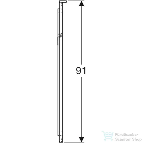 Geberit Xeno² 40x91 cm-es tükör LED világítással,szálcsiszolt alumínium 500.520.00.1