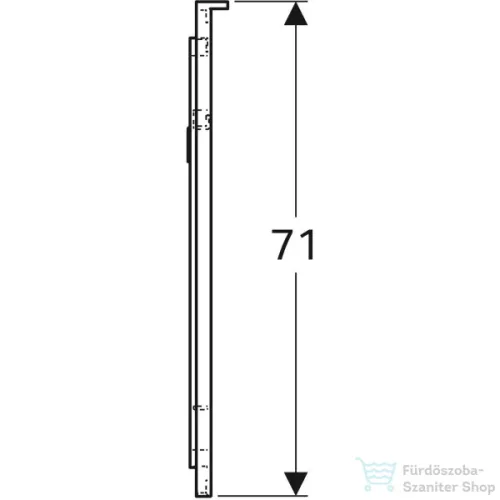 Geberit Xeno² 60x71 cm-es tükör LED világítással,szálcsiszolt alumínium 500.521.00.1