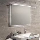 Geberit Xeno² 90x71 cm-es tükör LED világítással,szálcsiszolt alumínium 500.522.00.1