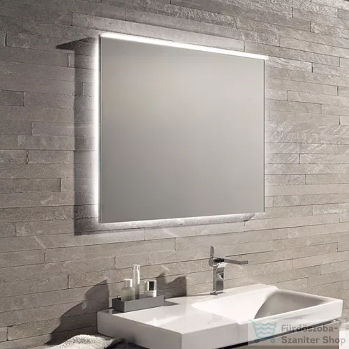 Geberit Xeno² 90x71 cm-es tükör LED világítással,szálcsiszolt alumínium 500.522.00.1