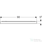Geberit Xeno² 90x71 cm-es tükör LED világítással,szálcsiszolt alumínium 500.522.00.1