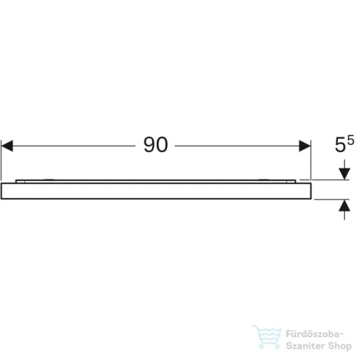 Geberit Xeno² 90x71 cm-es tükör LED világítással,szálcsiszolt alumínium 500.522.00.1